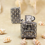 Zippo Silver-Tone Gothic Cross Metal Jacket Lighter – alternate view 2