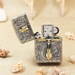 Zippo Antique Silver-Tone Cross Heavy Metal Jacket Lighter – alternate view 2