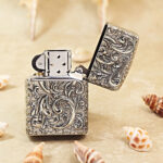Zippo Antique Silver-Tone Cross Heavy Metal Jacket Lighter – alternate view 3