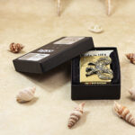 Japanese Zippo etched brass Large Snake Emblem lighter - view 7