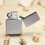Japanese Zippo Armor Silver Mother-of-Pearl inlay lighter - view 4