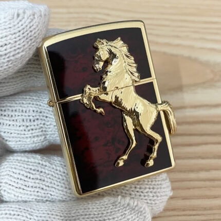 Japanese Zippo Gold Red Winning Winnie Horse lighter