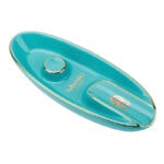 LUBINSKI YJA-20009 gold-trimmed ceramic single-cigar ashtray, alternate product view 4