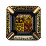 LUBINSKI YJA-20032 Baroque four-cigar ceramic ashtray, alternate product view 5