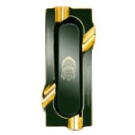 LUBINSKI YJA-20034 rectangular four-cigar ceramic ashtray with gold accents, alternate product view 4