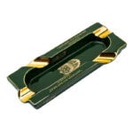 LUBINSKI YJA-20034 rectangular four-cigar ceramic ashtray with gold accents, alternate product view 6