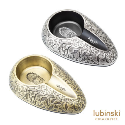 LUBINSKI YJA-20046 antique-finish arabesque single-cigar ashtray