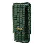 LUBINSKI YJA-50015 textured Atelier leather cigar case for three cigars, alternate product view 4