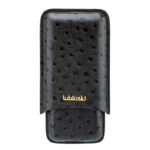 LUBINSKI YJA-50015 textured Atelier leather cigar case for three cigars, alternate product view 6