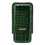 LUBINSKI YJA-50015 textured Atelier leather cigar case for three cigars, alternate product view 7