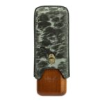 Wooden Lubinski cigar base with a dark patterned sleeve and gold emblem on the front.