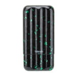 LUBINSKI YJA-70001 vertical-stripe carbon fiber cigar case for three cigars, alternate product view 10