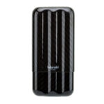 LUBINSKI YJA-70001 vertical-stripe carbon fiber cigar case for three cigars, alternate product view 6