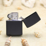 Japanese Zippo black matte angel cross lighter – alternate view 2