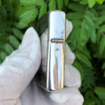Camel Wides limited-edition sterling silver Zippo lighter – opposite hinge-side view of the Camel Wides sterling silver Zippo lighter