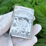 Camel Wides limited-edition sterling silver Zippo lighter – front view of the camel, Filters lettering, and Wides pack design