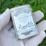 Camel Wides limited-edition sterling silver Zippo lighter – straight reverse view of the Camel Wides advertising text and skyline