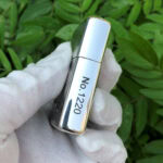Camel Wides limited-edition sterling silver Zippo lighter – opposite narrow-side view marked No. 1220