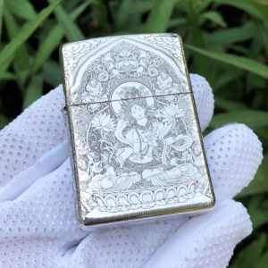 Zippo Sterling Silver 5-Sides White Tara Lighter