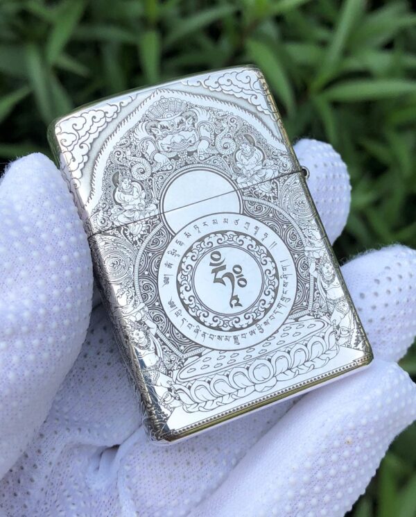 ZippoSterlingSilverWhiteTaraBuddhism_09