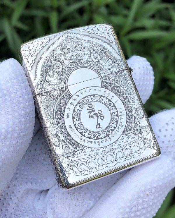 ZippoSterlingSilverWhiteTaraBuddhism_10