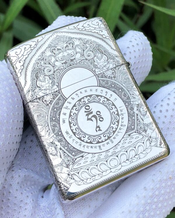 ZippoSterlingSilverWhiteTaraBuddhism_19