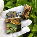 Zippo Dragon and Girl full-wrap color lighter – alternate view 2