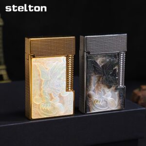 Stelton Line 2 Turbo Holo Ember Mother-of-Pearl Brave Troops Lighter