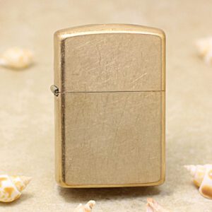 Zippo Armor Tumbled Brass Windproof Lighter 28496