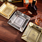 CigarLoong CL-001 ornate four-cigar metal ashtray, alternate product view 2