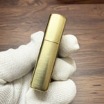 Open Zippo lighter view with the H. R. Giger decorated Armor case