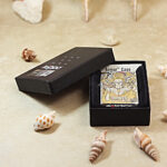 Full presentation view of the engraved Female Warriors Zippo Armor lighter
