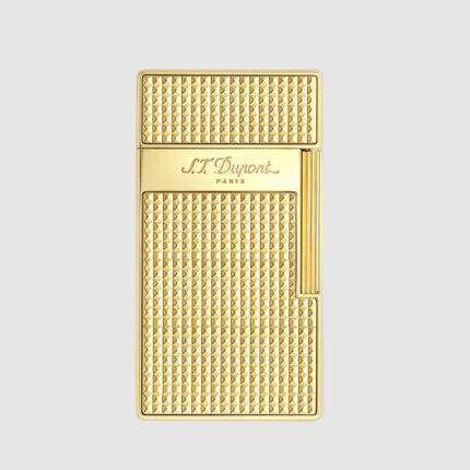 S.T. Dupont Biggy Gold Diamond Head Lighter 025009 front view