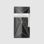 S.T. Dupont Biggy Black Fire X Chrome Lighter 025070 front view