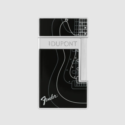 S.T. Dupont Slimmy Fender black lacquer and chrome torch lighter 028025