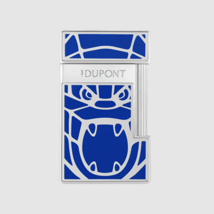 S.T. Dupont Slimmy Orlinski Kong blue lacquer and chrome torch lighter 028064