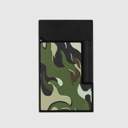S.T. Dupont Ligne 2 Camo Khaki lacquer and palladium lighter C16050