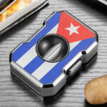 CigarLoong CC-002 premium lacquer-art stainless steel V-cut cigar cutter presentation view