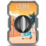 CigarLoong CC-002 premium lacquer-art stainless steel V-cut cigar cutter detail view