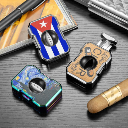 CigarLoong premium lacquer-art stainless steel V-cut cigar cutter