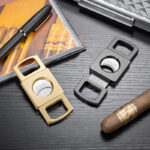 CigarLoong CC-009 stainless steel guillotine cigar cutter presentation view
