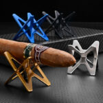 CigarLoong CS-006 interlocking pocket cigar rest holding a cigar
