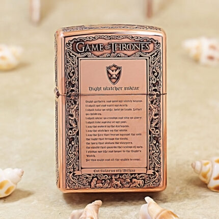 Zippo engraved copper-tone fantasy jacket lighter