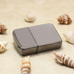 Zippo 1941 Replica KZ373 black titanium coating case and hinge detail