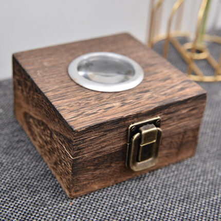 Vintage wooden display box for Zippo lighter