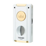 LUBINSKI YJA-10060 4-in-1 dual-jet cigar lighter with V-cutter and punch, alternate product view