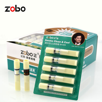 ZOBO ZB-025 washable cigarette filter holders in 60-piece box