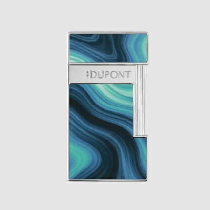 S.T. Dupont Slimmy Geode blue lacquer and chrome torch lighter 028035
