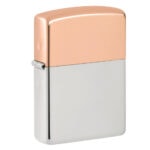 Zippo Bimetal Copper Lid Sterling Silver Lighter 48695