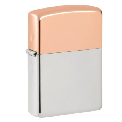 Zippo Bimetal Copper Lid Sterling Silver Lighter 48695